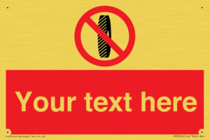 Custom Do Not Change Grinding Wheel Sign